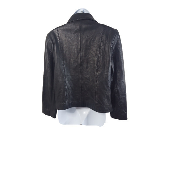 Adler Collection Black Leather Jacket Size Small‎ - Picture 2 of 4